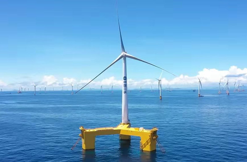 全球首台5.5MW半直驱漂浮式海上风电示范项目